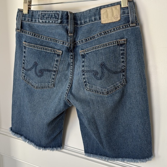 AG Adriano Goldschmied NIKKI Bermuda Shorts Womens Size 26 9” Inseam Raw Cut Hem - Picture 7 of 12